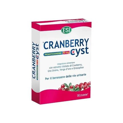 Esi Cranberry Cyst Supplement For Urinary Tract Health 30 Oval Tablets