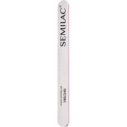 Semilac Straight Nail File 180/240 for Manicure and Pedicure - Smooths Natural and Acrylic Nails