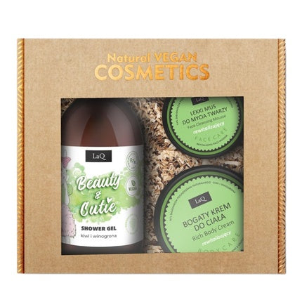 Laq_Set Beauty & Cutie Shower Gel 500ml + Body Cream 200ml + Face Mousse 40g