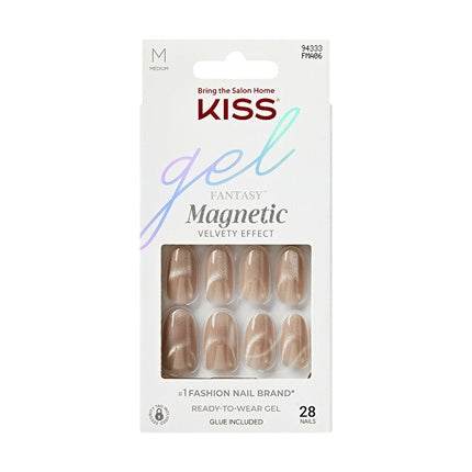 Kiss Gel Fantasy Magnetic Gel Nails Drama - 28 Pieces