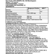 Now Foods DHA 250mg EPA 100mg Fish Oil Concentrate Omega-3 120 Capsules