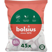 Bolsius Tealight White Bag Sustainable 8hour