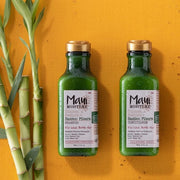 Maui Moisture Thicken & Restore + Bamboo Fibers Strengthening Shampoo and Conditioner Set for Softening Transitioning Hair
