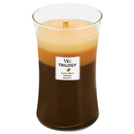 Woodwick Caf Sweets Trilogy Vase Coffee Sweets Scented Candle
