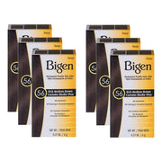 Bigen Powder Permanent Hair Color 56 Rich Medium Brown No Ammonia - Pack of 6
