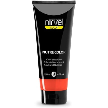 Nirvel NUTRE COLOR FLUOR Coral 200ml Professional Mask - Temporary Coloring, Nutrition, and Brightness