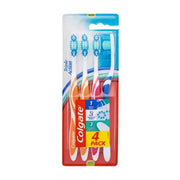 Colgate Triple Action Medium Toothbrush 4 Pack With Shaped Bristles