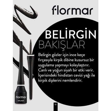 Flormar Highly Pigmented Satin Semi-Matte Dipliner