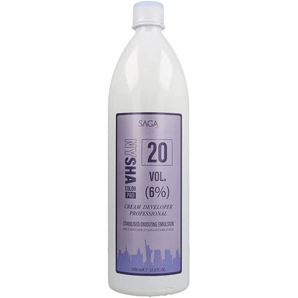 Saga Nysha Hair Oxidant Color Pro 6% 20 Vol 1000ml