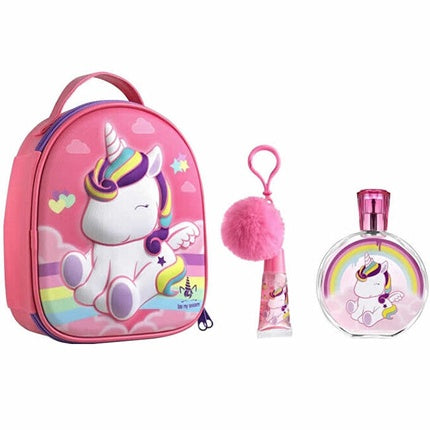 Cartoon Ep Line Cartoon Eau My Unicorn Set 3 Pieces Eau De Toilette 100 Ml Backpack And Lip Gloss With Charm