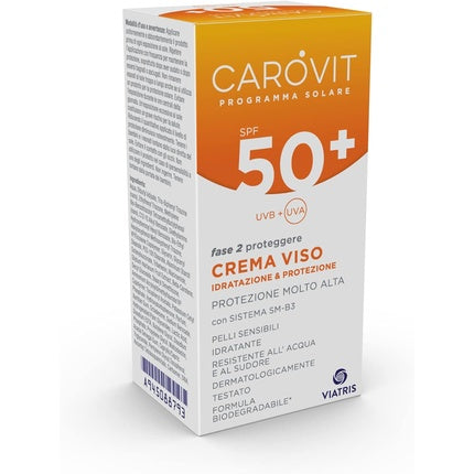 Carovit Sun Program Face Cream SPF50+ Very High Sun Protection 50ml Bottle
