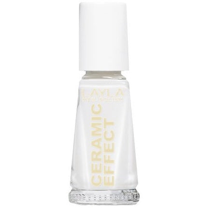 Layla Cosmetics Ceramic Effect Nail Polish Soft White 10ml