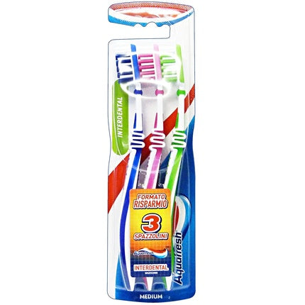 Aquafresh Medium Interdental Toothbrush Pack of 3