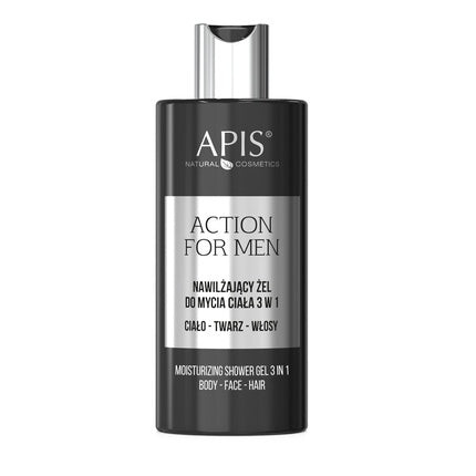 Apis Action For Men 3in1 Moisturizing Gel For Body, Face, And Hair 300ml