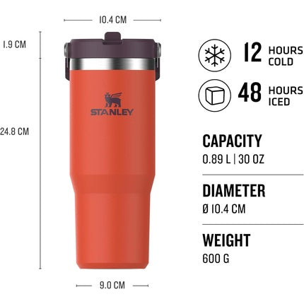 Stanley Iceflow Flip Straw Water Bottle 0.89L - Keeps Cold for 12 Hours