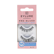 Eylure False Lashes Pre-Glued 117 Fluttery Light - Self-Adhesive Lashes For A Fuller Effect