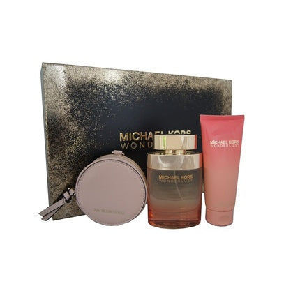 Michael Kors Wonderlust Eau de Parfum 100ml Body Lotion 100ml and Round Purse