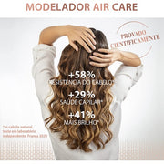 Rowenta CF4310 Ultimate Experience Air Care Curling Iron with New L-Shape and Gentle Airflow 8 Temperature Settings 130°C to 200°C White/Copper