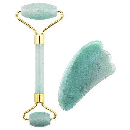 Palsar 7 Green Aventurine Jade Roller & Gua Sha Set Massage Roller And Plate For Skincare