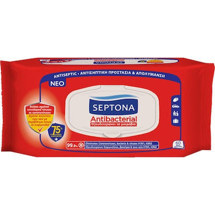 Septona Antibacterial Wet Wipes - 75 Pieces