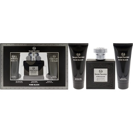 Sergio Tacchini Pure Black for Men 3 Piece Gift Set