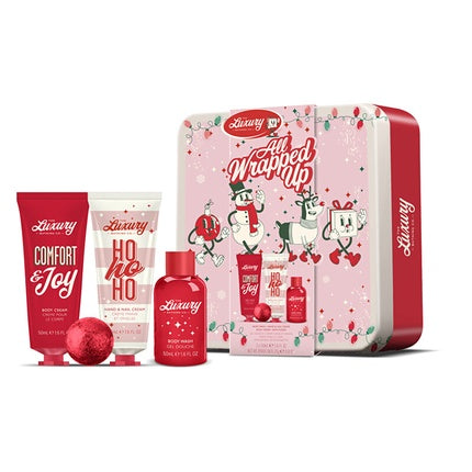Grace Cole Body Care Gift Set In A Tin - Christmas Sweets Cocoa & Vanilla 4 Pieces